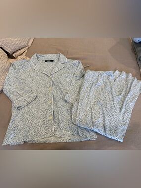 Ralph Lauren Navy and White Floral Pajamas